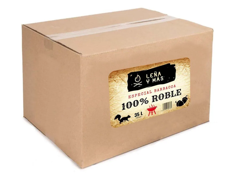 Leña de roble para barbacoa