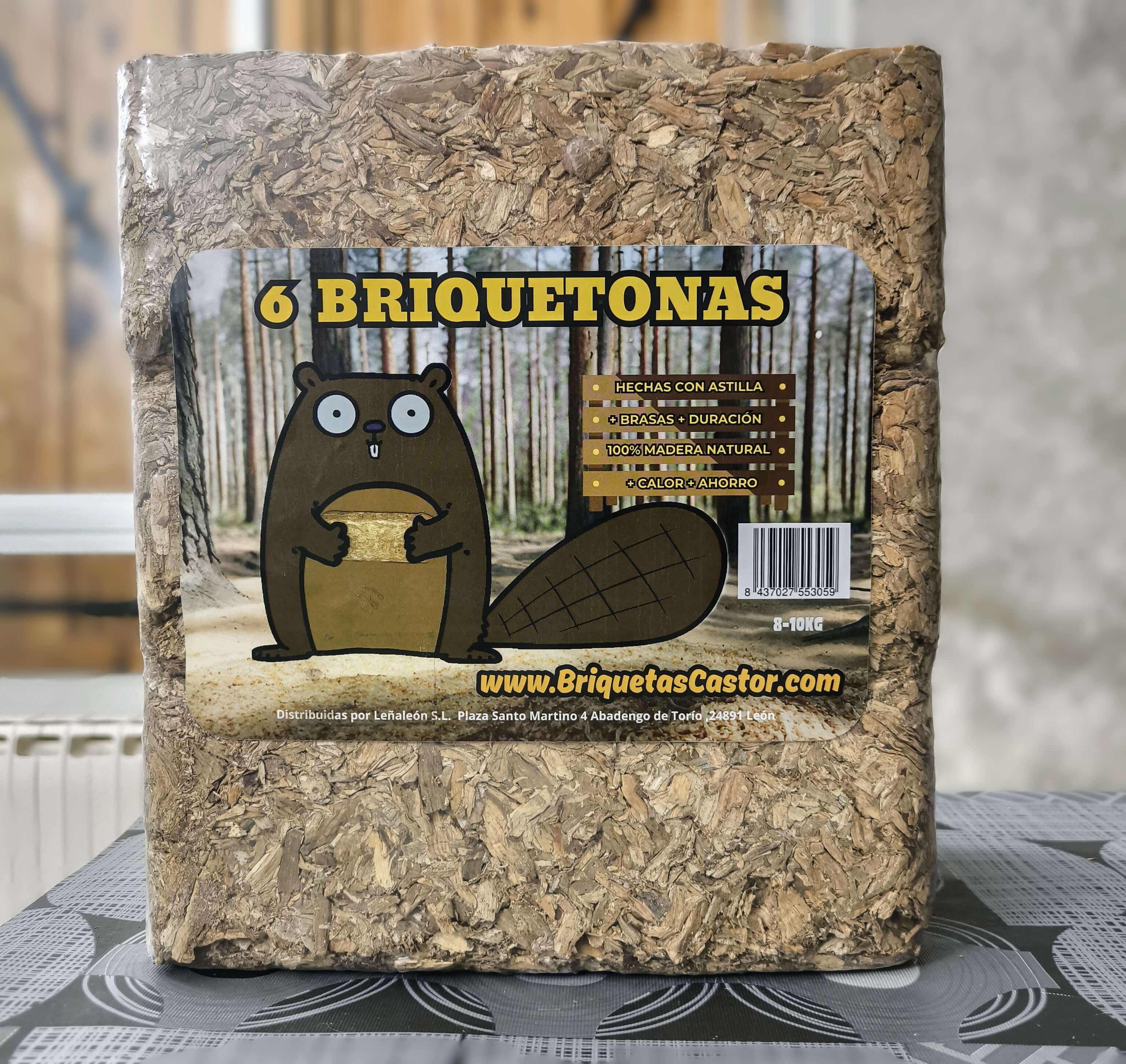 Paquete de briquetas sueltas